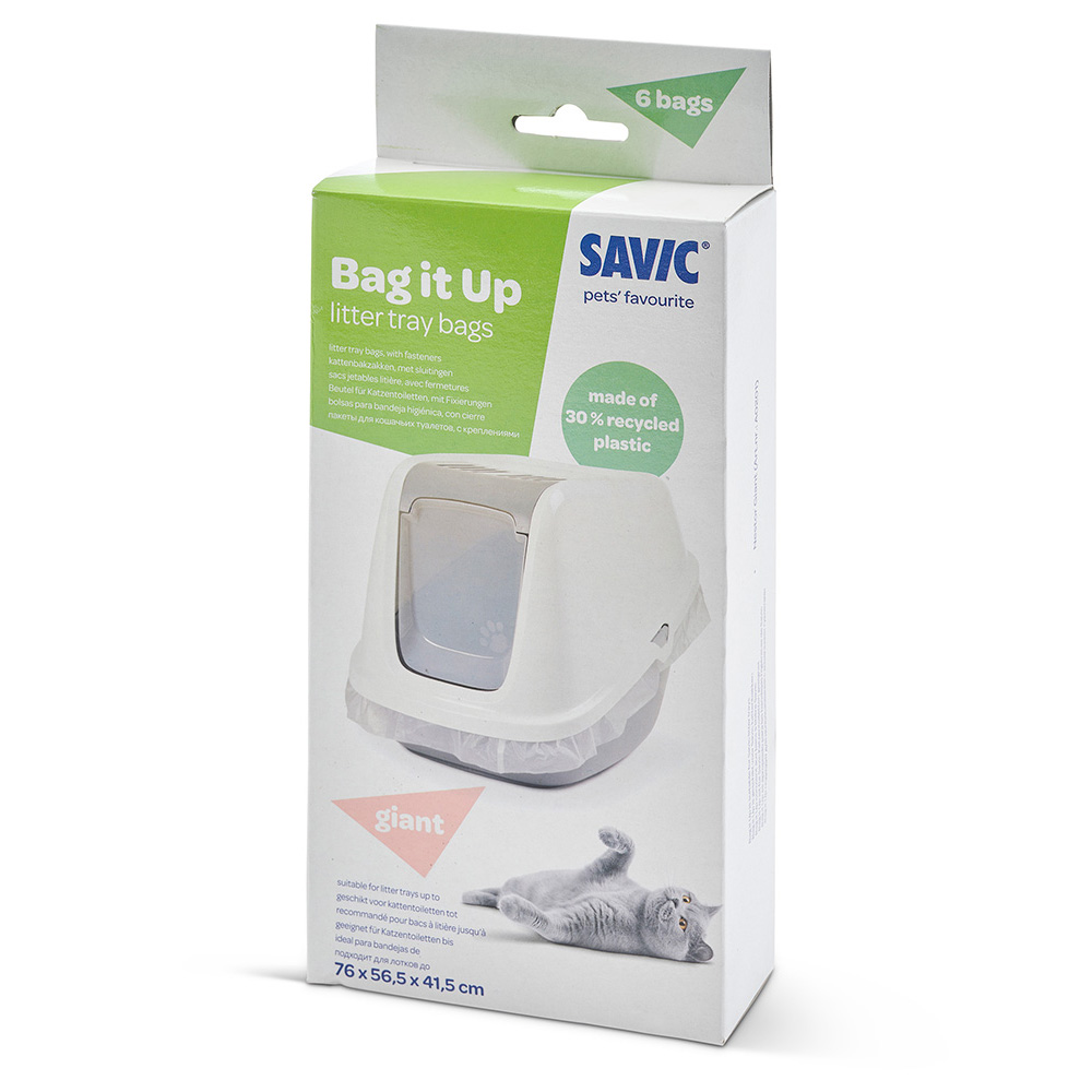 Savic Katzentoilette Aseo Giant - Bag it Up Litter Tray Bags, Giant, 1 x 6 Stück von savic