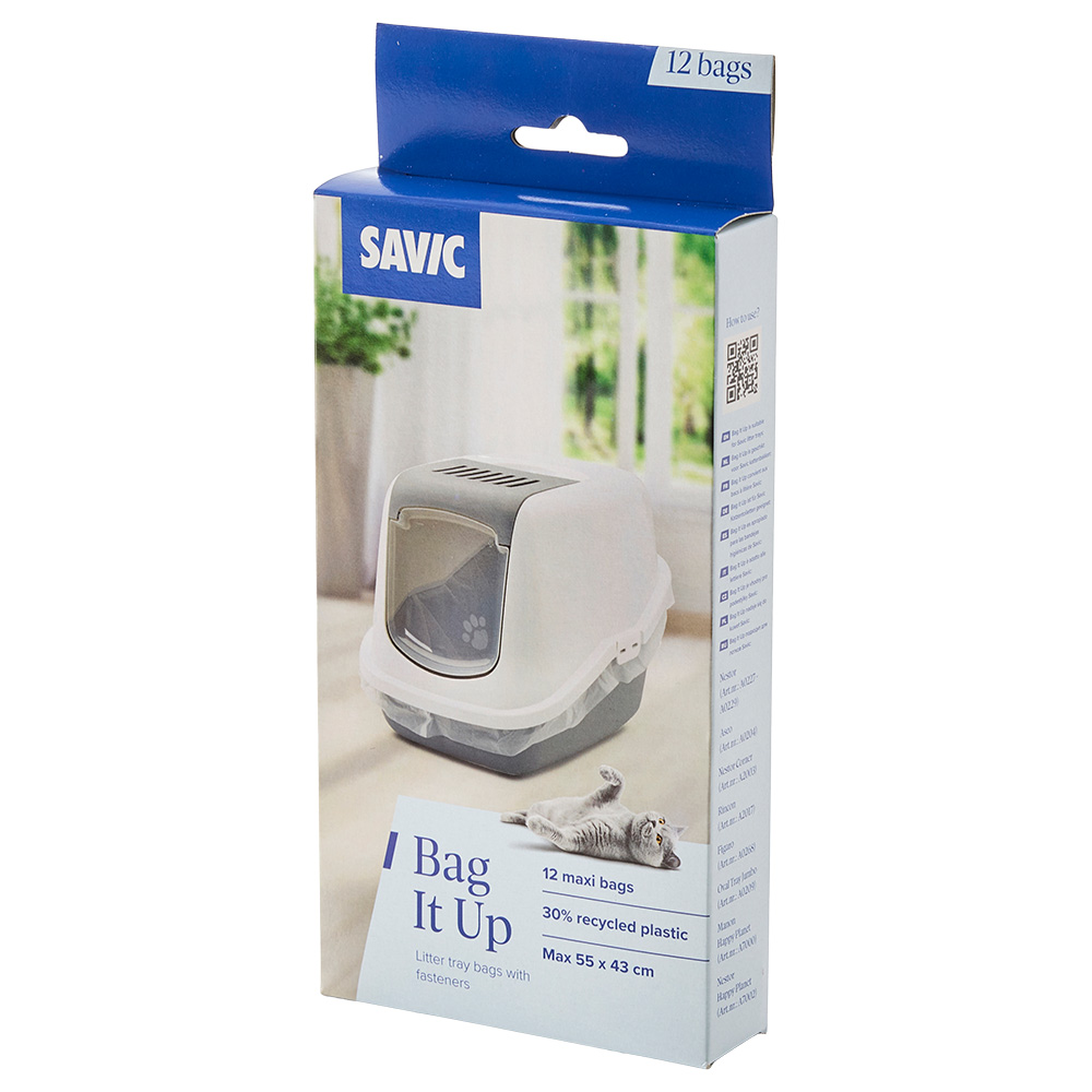 Savic Katzentoilette Nestor Corner - Bag it Up Litter Tray Bags, Maxi, 1 x 12 Stück von savic