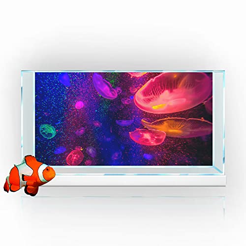 Aquarium-Hintergründe, Aquarium-Dekor-Aufkleber, HD-Druck, dekoratives Papier-Poster, Unterwasserquallen (40 x 60 cm) von sb little