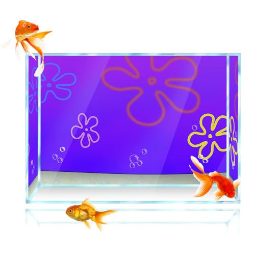 Cartoon-Unterwasser-Aquarium-Hintergrund-Aufkleber, 31 x 41 cm, Aquarium-Hintergrunddekorationen, HD-Druck, einfache Tapete, PVC-Poster (A) von sb little