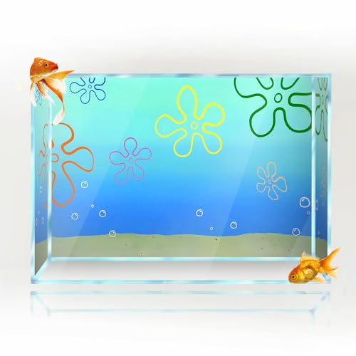 sb little Cartoon-Unterwasser-Aquarium-Hintergrund-Aufkleber, Bob, 31 x 41 cm, Aquarium-Hintergrunddekoration, HD-Druck, einfache Tapete, PVC-Poster (B) von sb little