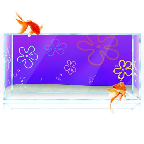 Cartoon Unterwasser BOB Aquarium Hintergrund Aufkleber für 10 Gallonen Tanks, Aquarium Hintergrund Dekorationen HD Druck einfache Tapete PVC Poster (30,5 cm H x 50,8 cm B) von sb little