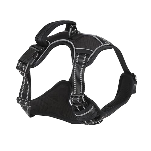 Wuffy TrueSafe Anti Zieh Hundegeschirr Für Sichere und Stressfreie Spaziergänge Mit Ihrem Hund (Schwarz, XL) von schlafhimmel