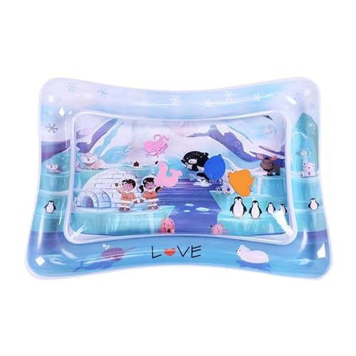 scyca Wasserspielmatte | Verdickte aufblasbare Tummy Time Wassermatte Sensorische Wasserspielmatte Interaktive Kühlmatte für den Sommer für Haustiere - für Baby, Katzen, Hunde von scyca