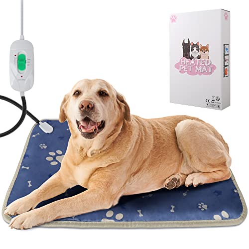 Hundebett für große Hunde, waschbar, 70 cm * 45 cm, Hundebett, wasserdicht, wendbar, Sommer und Winter, weiche Hundeunterlage, geeignet für große Hunde, blau von secretmotion