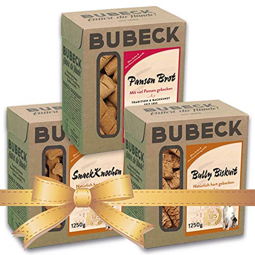 Bubeck | Hundekekse Verschiedene Sorten | hart gebacken (Pansen, Rind & Geflügel, 3,75 Kg) von seit 1893 Bubeck