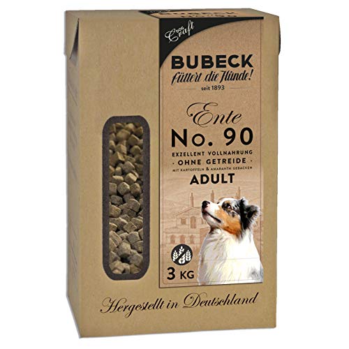 Bubeck | Trockenfutter für Hunde mit Ente | getreidefrei & gebacken | hoher Fleischanteil | Premium Hundefutter (Ente, 3 Kg) von seit 1893 Bubeck