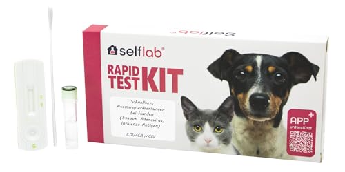 selflab Schnelltest Atemwegserkrankungen bei Hunden (Staupe, Adenovirus, Influenza Antigen) von selflab