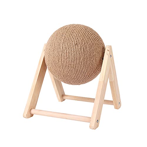 Kratzbälle für Katzen mit Holzständer, interaktives Katzenspielzeug, Sisal-Seil-Ball, Kratzbaum, Sisal-Seil, Ballbrett, Schleifpfotenspielzeug, Cat Scratch, Cat Toys von seluluory