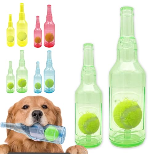 Crunchnplay Bottle Toy for Dogs, Water Bottle Dog Toy, Zentric Shop Bottle Toys for Dogs, Crunch and Play Bottle Toy, for Medium Small Dog Chew Toys (Green S+L) von senmew