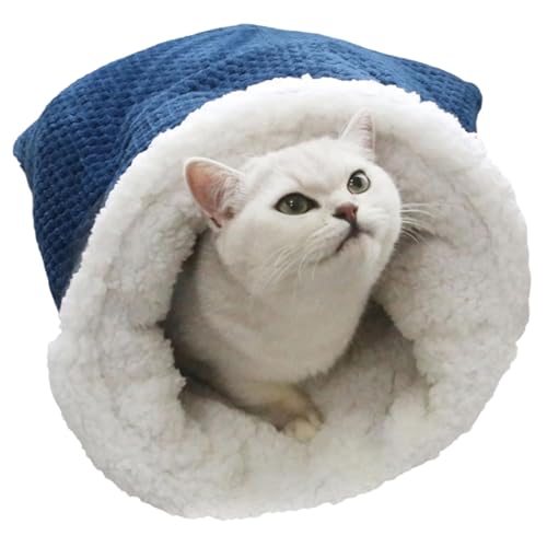 senmew Katzenschlafsack, Katzen Schlafsack, Cat Sleeping Bag, Schlafsack Katze, Cat Winter Sleeping Bag, Schlafsack FüR Katzen, 360° VollstäNdige Abdeckung – Geeignet FüR Katzen Unter 6 Kg von senmew