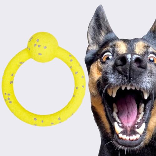 senmew Pfotenstern Kauzauber Ball, Kauzauber Ball für Hunde, Pfotenstern Magic Ball, Hundeball-Spielzeug für Aggressive Kauer, Geeignet FüR Hunde Zum ZäHneknirschen Und Spielen (Atomring) von senmew