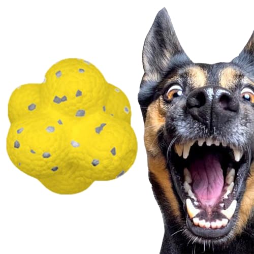 senmew Pfotenstern Kauzauber Ball, Kauzauber Ball für Hunde, Pfotenstern Magic Ball, Hundeball-Spielzeug für Aggressive Kauer, Geeignet FüR Hunde Zum ZäHneknirschen Und Spielen (Molekulare SphäRe) von senmew