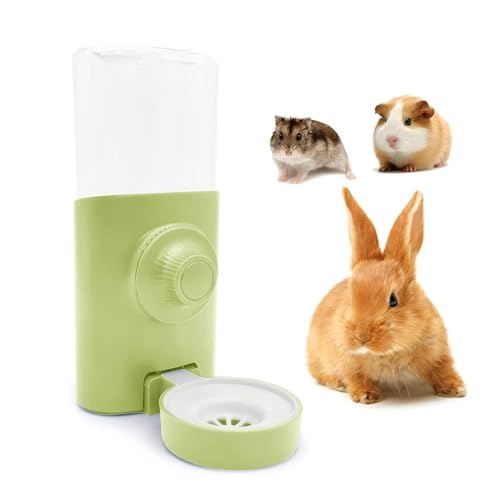 Automatischer Wasserspender Kaninchen [Grün, 600ml] Hängend Haustier Trinkflasche Hasen Meerschweinchen Hamster Chinchilla Frettchen Käfig Wasserflasche von septillar