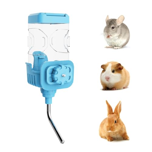 septillar Kleintiere Trinkflasche, 750ml Haustier Wasserspender Auslaufsichere Hase Welpe Katze Kaninchen Chinchilla Frettchen Meerschweinchen Eichhörnchen Igel Käfig Wasserflasche von septillar