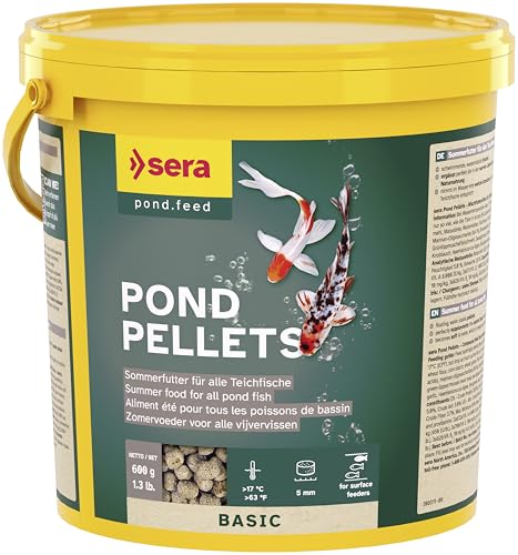 Pond Pellets 3,8 L (600 g) | Sommerfutter für alle Teichfische | Teichfutter | Goldfischfutter von sera