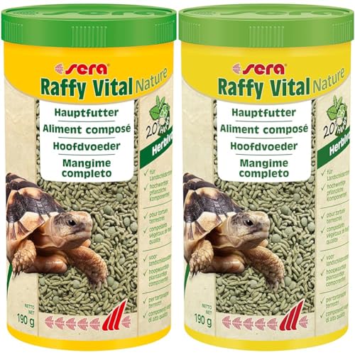 Sera Raffy Vital 1834 - Schmackhafte Kräutervielfalt für Herbivore Reptilien (Packung mit 2) von sera