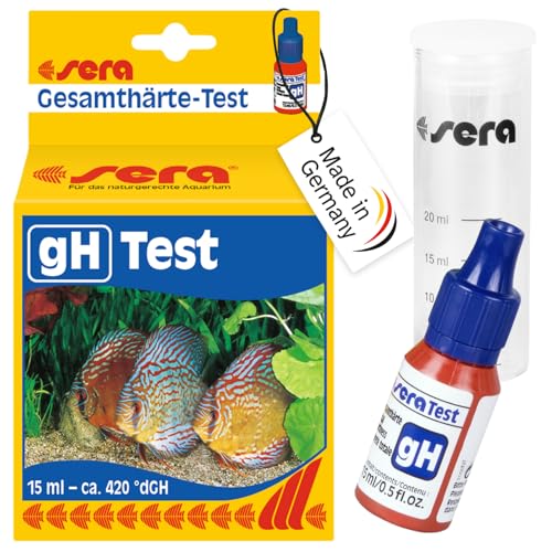 sera 04110 Gesamthärte Test (GH), misst zuverlässig und genau die Gesamthärte, für Süßwasser, im Aquarium oder Teich, 15 ml (1er Pack) von sera