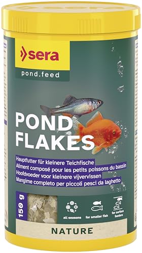 sera Pond Flakes 1 L (150g) | Hauptfutter für Teichfische | ohne Farb- & Konservierungsstoffe | fördert Gesundheit & Wachstum | für Goldfische, Bitterlinge & Jungfische | für sauberes Teichwasser von sera