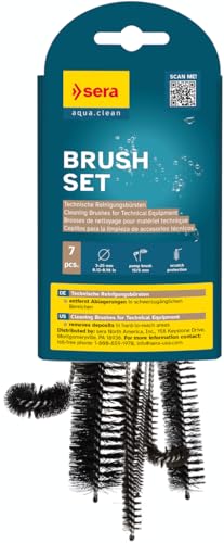 sera Brush Set | technische Reinigungsbürsten fürs Aquarium | Filterkopf Bürsten von sera