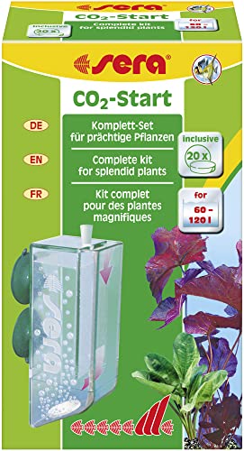 sera CO2-Start | Einfaches CO2-Düngesystem für 60-120 Liter Aquarien | Optimale Pflanzennahrung durch Kohlendioxid | unauffälliges Design & einsteigerfreundlich | Inklusive 20 CO2-Tabs Plus Tabletten von sera