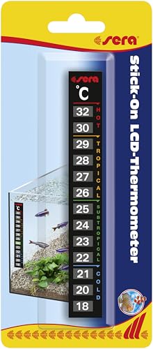 sera Digitalthermometer - Besonders attraktives, digitales Klebethermometer für Aquarien, Terrarien und andere Einsatzzwecke. von sera