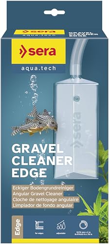 sera Gravel Cleaner Edge | Eckiger Aquarium Bodengrundreiniger | Mulmsauger für Ecken & Ränder | Bodenreiniger mit Bypassöffnung | Aquarium Kiesreiniger | Mulmabsauger | Schlauch- & Filterzubehör von sera