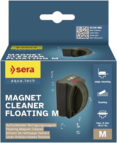 sera Magnet Cleaner Floating M 8 mm Glass | auftreibender Reinigungsmagnet | schwimmender Algenmagnet fürs Aqurium von sera