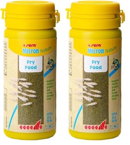 sera Micron Nature 50 ml (25 g) - Staubfeines Aufzuchtfutter mit Zoo- (18% Krill) und Phytoplankton (51% Spirulina), Jungfischfutter BZW. Korallenfutter und Muschel Futter oder Fächergarnelen von sera