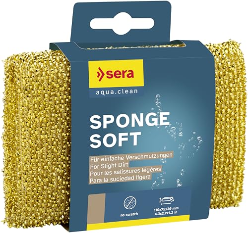 sera Sponge Soft | Reinigungsschwamm Aquarium | entfernt Algen am Glas in Aquarien von sera