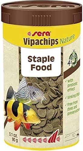 sera Vipachips Nature 250 ml | Hauptfutter mit 4% Insektenmehl | Schnell sinkend für Bodenfressende Fische | Ohne Farb- & Konservierungsstoffe | Ressourcenschonend & Naturnahe Ernährung von sera