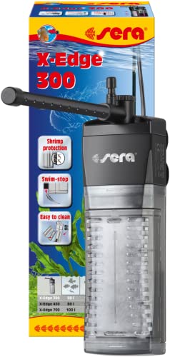 sera X-Edge 300 leistungsstarker & energieeffizienter Eckfilter BZW. Innenfilter fürs Aquarium bis 100 Liter, 32655 von sera