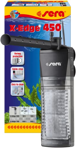 sera X-Edge 450 leistungsstarker & energieeffizienter Eckfilter BZW. Innenfilter fürs Aquarium bis 200 Liter, 32656 von sera