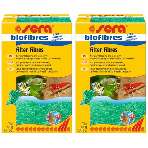 sera biofibres grob 40 g - Zur Vorfilterung grober Schmutzpartikel (Packung mit 2) von sera