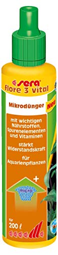 sera flore 3 vital 50 ml - Mikrodünger - Tagesdünger - zur Stärkung der Widerstandskraft Systempflege Mit essenziellen Mikronährstoffen, Spurenelementen und Vitaminen Für Aquarienpflanzen von sera