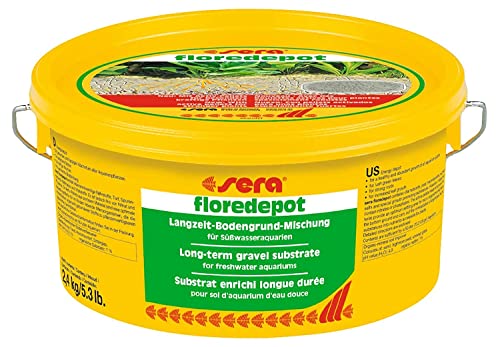 sera floredepot 2,4 kg | Schnelles Anwachsen & starke Wurzelbildung | Optimale Pflanzenversorgung in 4-6 Wochen | Ideal für Neueinrichtung des Aquariums | Natürliche Mischung aus Sand & Torf von sera