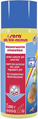 sera pH/KH-minus 500 ml - Weiches Wasser - aber sicher, senkt pH und KH Stellt Karbonathärte ein, reguliert den pH-Wert, für artgerechtes weiches und leicht saures Wasser, Wasseraufbereiter Aquarium von sera