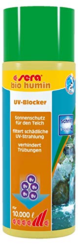 sera pond bio humin 500 ml - Der Sonnenschutz für den Teich UV-Blocker, verhindert Trübungen, bernsteinfarbenes, kristallklares Wasser durch natürliche Huminstoffe von sera