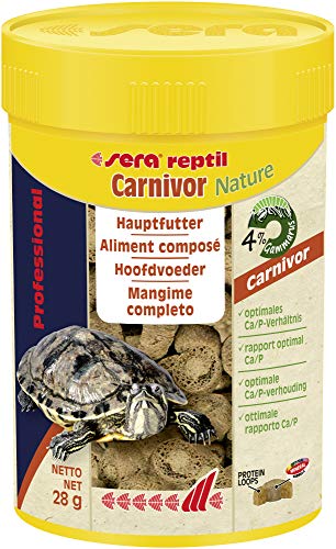 sera reptil Professional Carnivor Nature 100 ml | Hauptfutter für Wasserschildkröten & Fleischfressende Reptilien | Reich an Proteinen & Omega-Fettsäuren | Unterstützt Knochen- & Panzerwachstum von sera