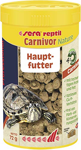 sera reptil Professional Carnivor Nature 250 ml | Hauptfutter für Wasserschildkröten & fleischfressende Reptilien | Reich an Proteinen & Omega-Fettsäuren | Unterstützt Knochen- & Panzerwachstum von sera