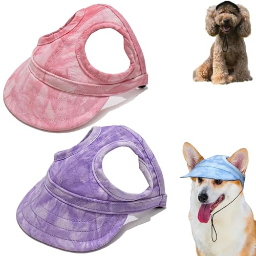 Outdoor Sun Protection Hood for Dogs, Summer Sun Hat for Dogs Cats, Dog Outdoor Sun Protection Hat,Hat Sun Sun Protection Visors for Dogs,Dog Sun Visor Pet Outdoor Cap,Dog Canvas Sun Hat (L,2PCS-A) von seuloo