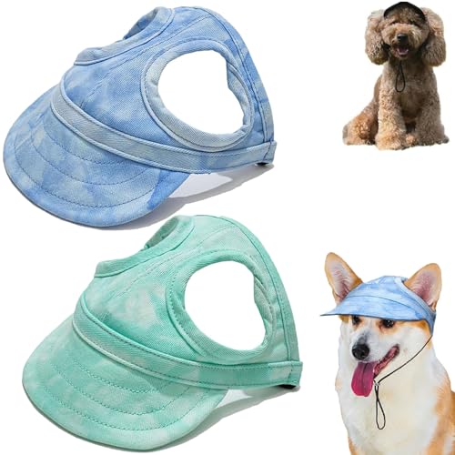 Outdoor Sun Protection Hood for Dogs, Summer Sun Hat for Dogs Cats, Dog Outdoor Sun Protection Hat,Hat Sun Sun Protection Visors for Dogs,Dog Sun Visor Pet Outdoor Cap,Dog Canvas Sun Hat (L,2PCS-B) von seuloo