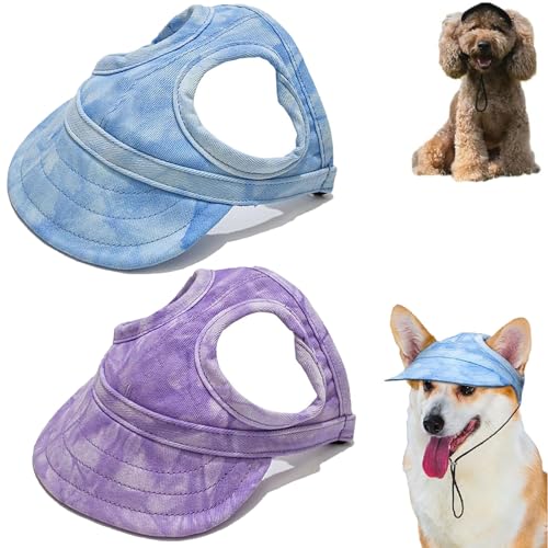 Outdoor Sun Protection Hood for Dogs, Summer Sun Hat for Dogs Cats, Dog Outdoor Sun Protection Hat,Hat Sun Sun Protection Visors for Dogs,Dog Sun Visor Pet Outdoor Cap,Dog Canvas Sun Hat (L,2PCS-C) von seuloo