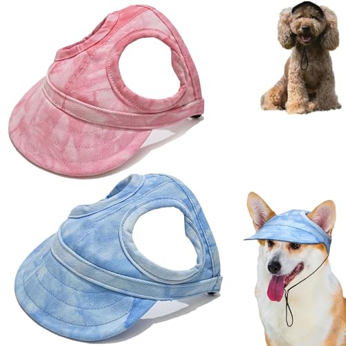 Outdoor Sun Protection Hood for Dogs, Summer Sun Hat for Dogs Cats, Dog Outdoor Sun Protection Hat,Hat Sun Sun Protection Visors for Dogs,Dog Sun Visor Pet Outdoor Cap,Dog Canvas Sun Hat (L,2PCS-D) von seuloo