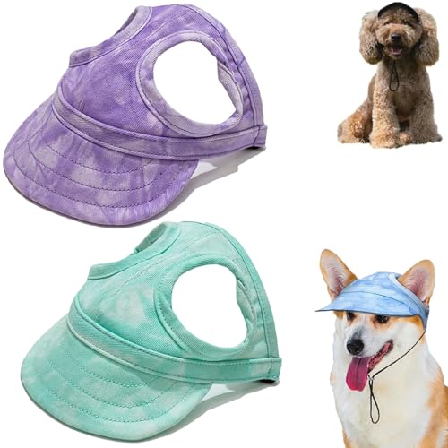 Outdoor Sun Protection Hood for Dogs, Summer Sun Hat for Dogs Cats, Dog Outdoor Sun Protection Hat,Hat Sun Sun Protection Visors for Dogs,Dog Sun Visor Pet Outdoor Cap,Dog Canvas Sun Hat (L,2PCS-E) von seuloo