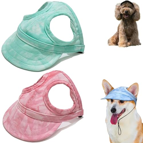 Outdoor Sun Protection Hood for Dogs, Summer Sun Hat for Dogs Cats, Dog Outdoor Sun Protection Hat,Hat Sun Sun Protection Visors for Dogs,Dog Sun Visor Pet Outdoor Cap,Dog Canvas Sun Hat (L,2PCS-F) von seuloo