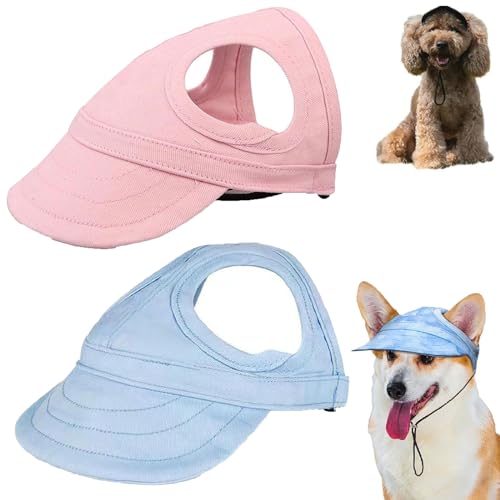 Outdoor Sun Protection Hood for Dogs, Summer Sun Hat for Dogs Cats, Dog Outdoor Sun Protection Hat,Hat Sun Sun Protection Visors for Dogs,Dog Sun Visor Pet Outdoor Cap,Dog Canvas Sun Hat (L,2PCS-H) von seuloo