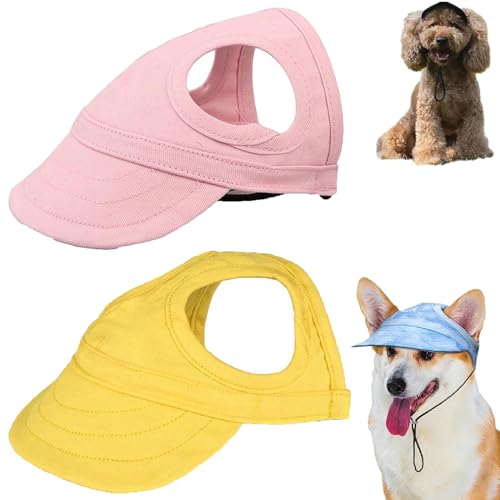 Outdoor Sun Protection Hood for Dogs, Summer Sun Hat for Dogs Cats, Dog Outdoor Sun Protection Hat,Hat Sun Sun Protection Visors for Dogs,Dog Sun Visor Pet Outdoor Cap,Dog Canvas Sun Hat (L,2PCS-I) von seuloo