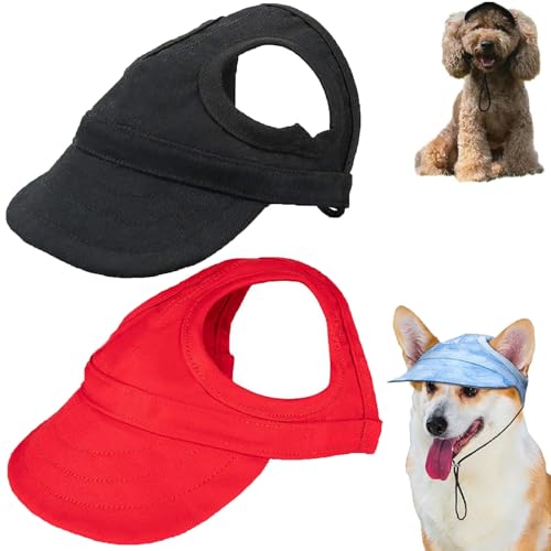 Outdoor Sun Protection Hood for Dogs, Summer Sun Hat for Dogs Cats, Dog Outdoor Sun Protection Hat,Hat Sun Sun Protection Visors for Dogs,Dog Sun Visor Pet Outdoor Cap,Dog Canvas Sun Hat (L,2PCS-J) von seuloo