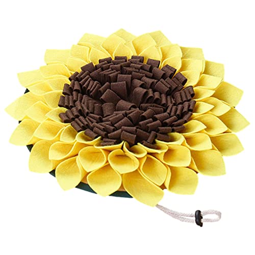 shangjia Haustier-Aktivitätsmatte - Sunflower Hundenasenmatte rutschfest,Hundebereicherungsspielzeug Slow Feeder Graben Leckerlimatte Mentale Stimulation Langeweile Spielmatte für Hunde Haustiere von shangjia